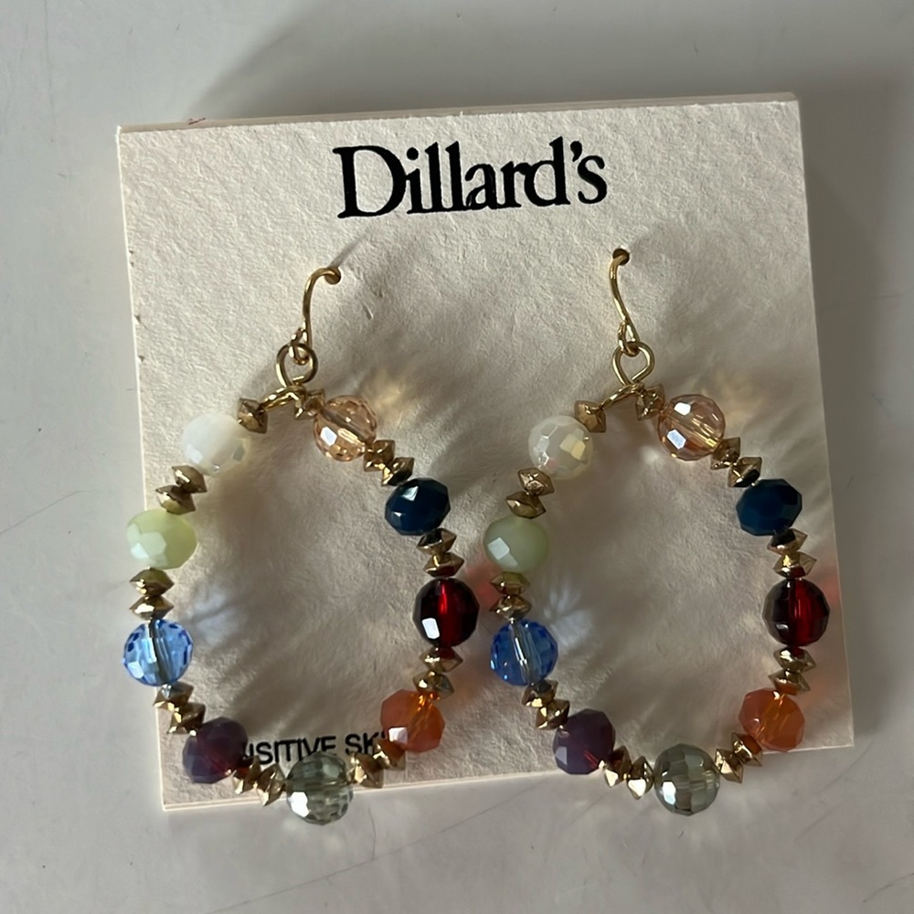 FREE W CLOTHING PURCHASE rainbow circle drop earrings